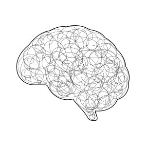 Ilustrasi seseorang mengalami overthinking berlebihan dengan ekspresi cemas dan pikiran penuh kekhawatiran